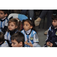 Festejos por el Día de la Bandera con los niños de Jardín